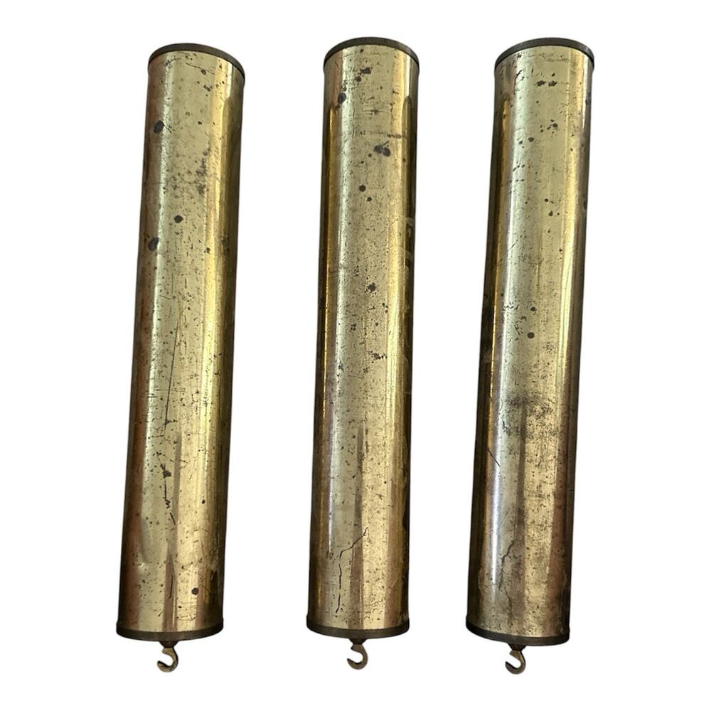 Howard Miller authentic Grandfather Clock Hanging Weights Set of 3 Used See Pics